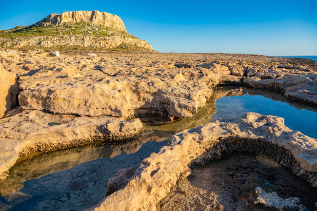 Cape Greco sea caves in Cyprus
