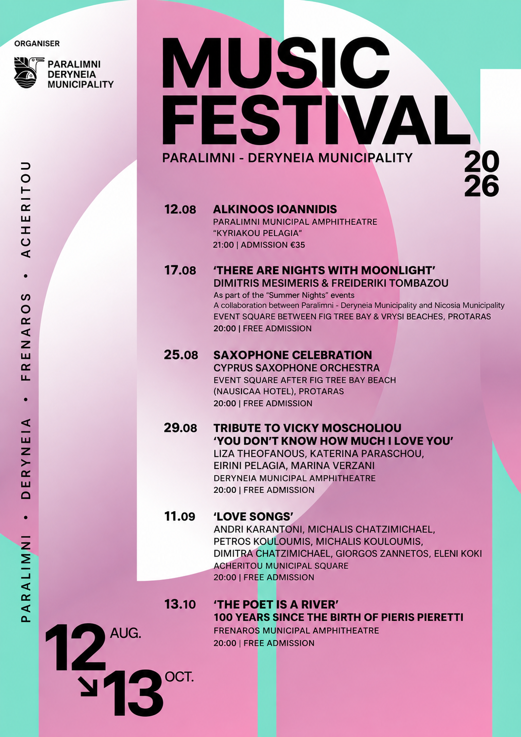 Paralimni & Deryneia Music Festival, Protaras